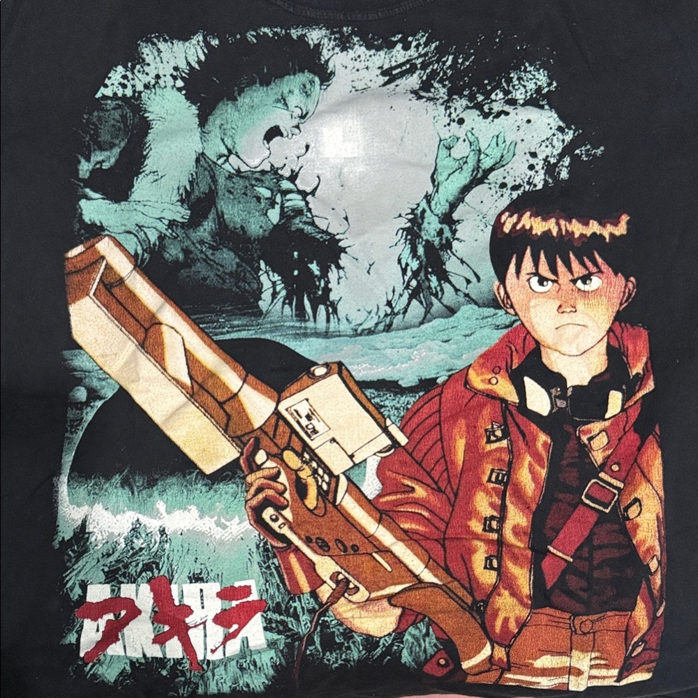 AKIRA Black and Red Anime Graphic Tee